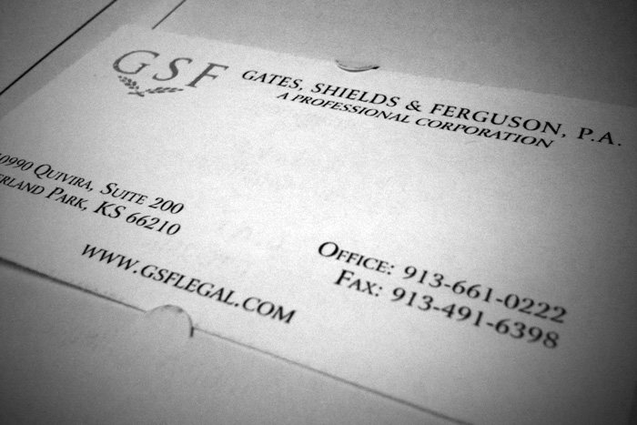 Business Card Logo Development, Gates, Shields, & Ferguson, P.A.