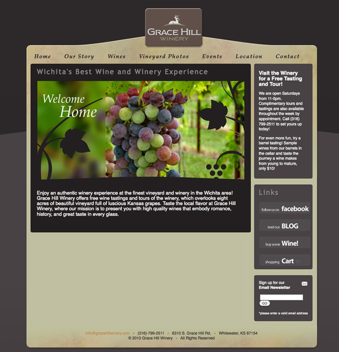 Grace Hill Winery Website © Barrett Morgan Design LLC