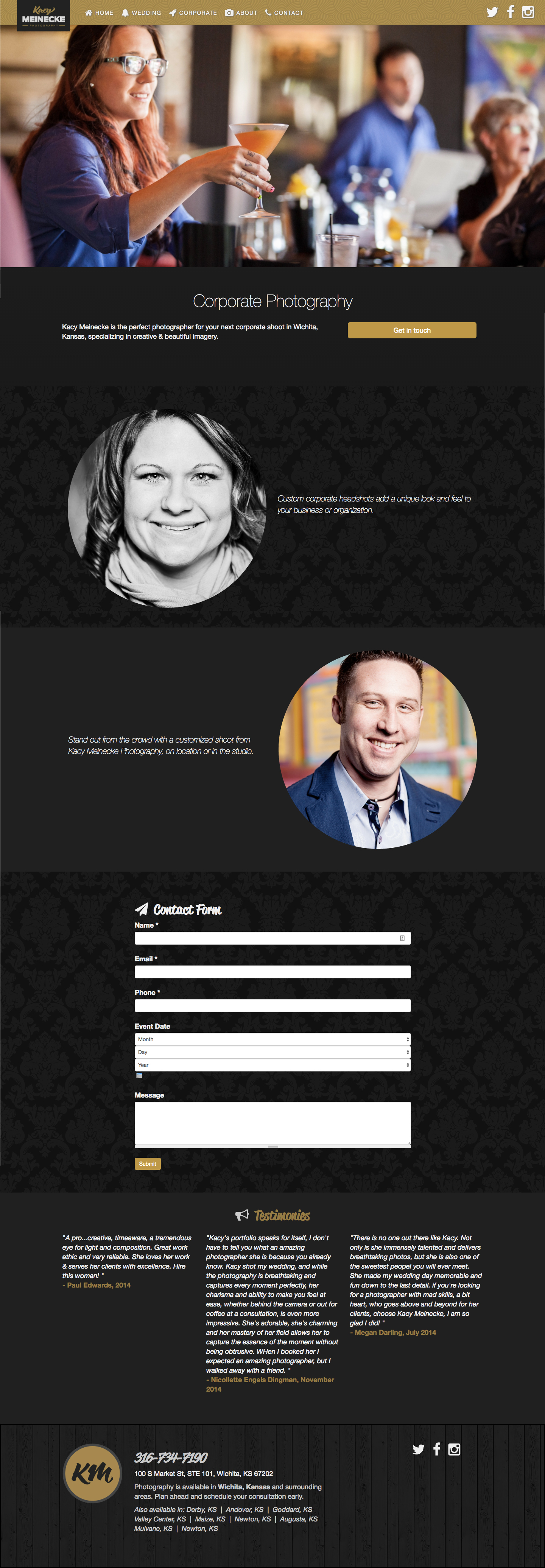 Kacy Meinecke Website Design and Development One Pager