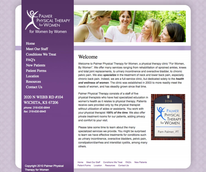 Palmer Physical Therapy Website Design