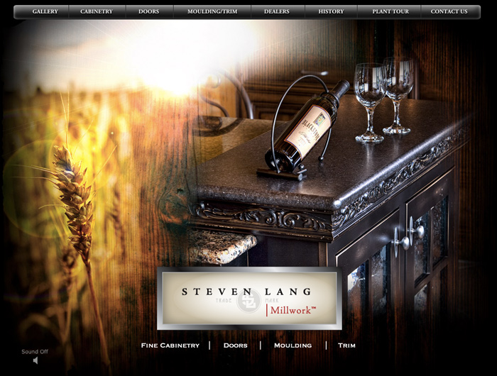 Homepage Design for Steven Lang Millwork