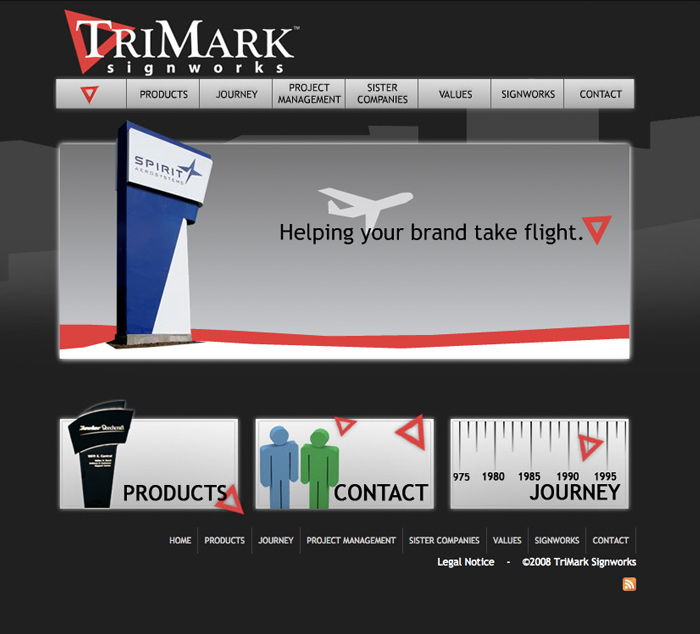 Trimark Signworks Web Design and Development - Flash Homepage