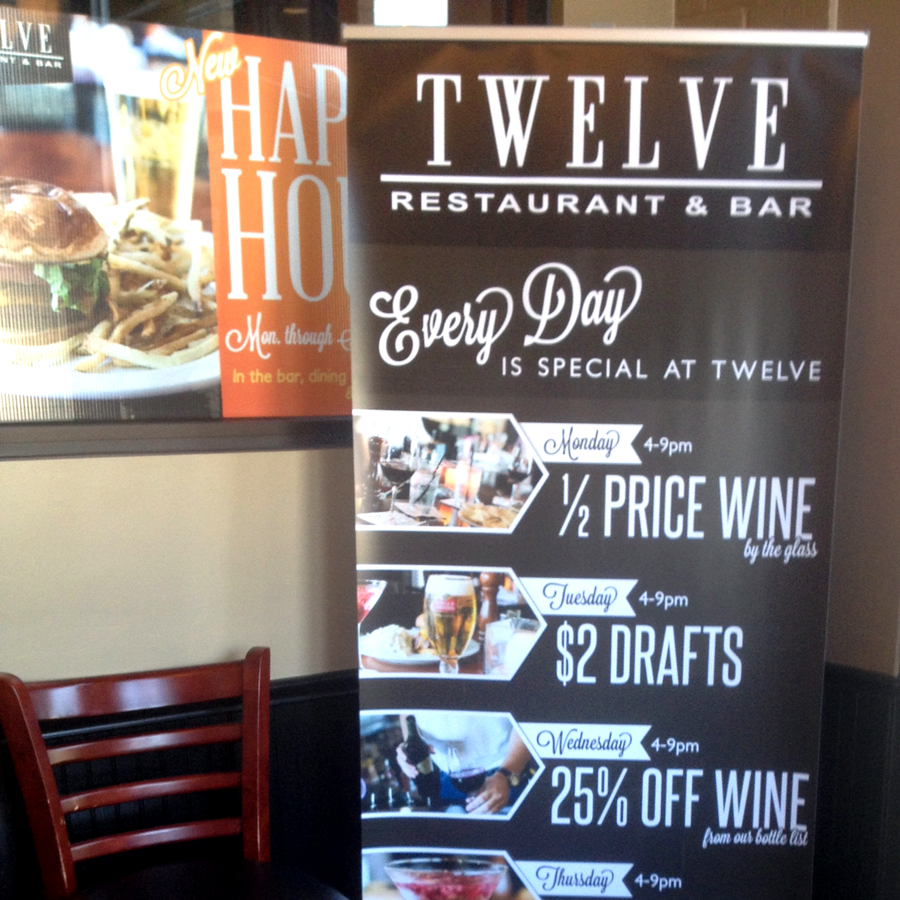 Twelve Restaurant Daily Specials Promotion