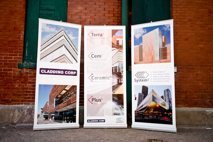 3 Big Banners designed for Cladding Corp
