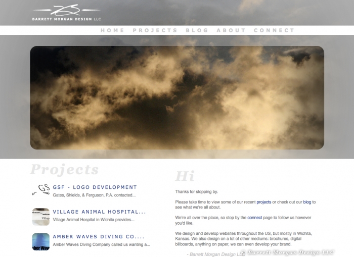 Barrett Morgan Design's Background Image at Dusk