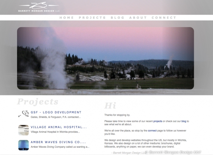 Barrett Morgan Design's Background Image at Dusk
