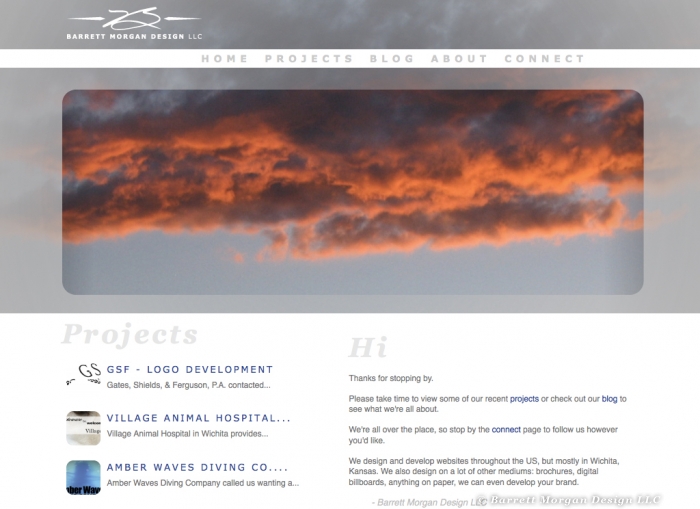 Barrett Morgan Design's Background Image at Dusk