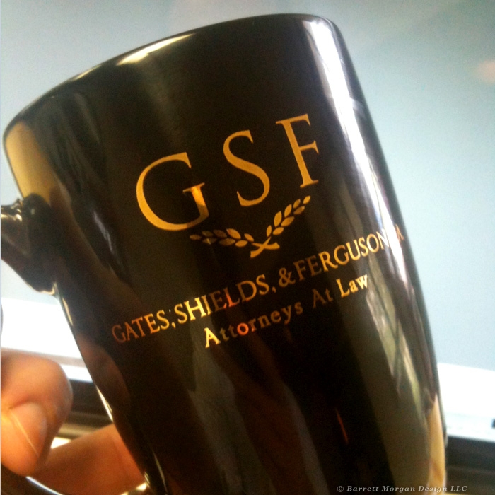 Mug Print, Logo Development, Gates, Shields, & Ferguson, P.A.