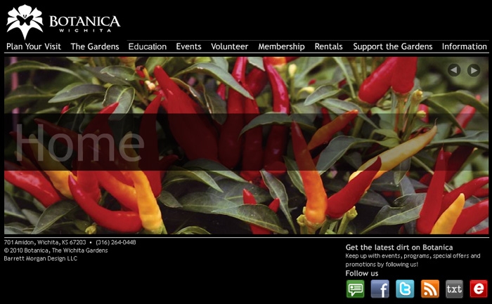Botanica Wichita - Website Design Flash Homepage