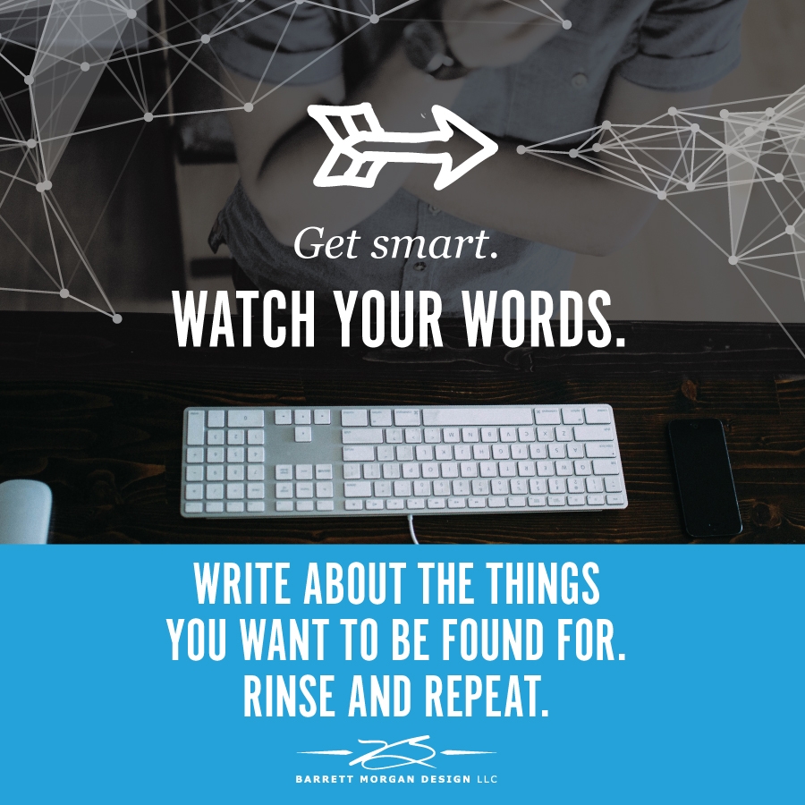 Write about the things you want to be found for.